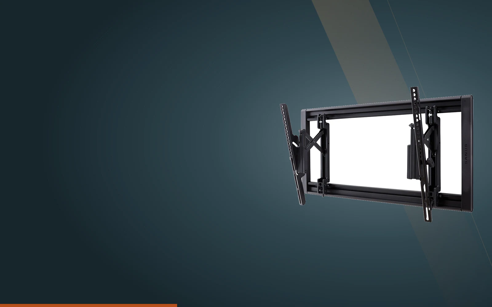 Tilting and swiveling TV wall mount hardware